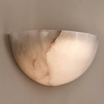 Alabaster Half-Moon Wall Sconce | Natural Stone Lighting