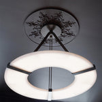 Alabaster Halo Pendant Light – Modern Minimalist LED Chandelier