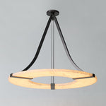 Alabaster Halo Pendant Light – Modern Minimalist LED Chandelier