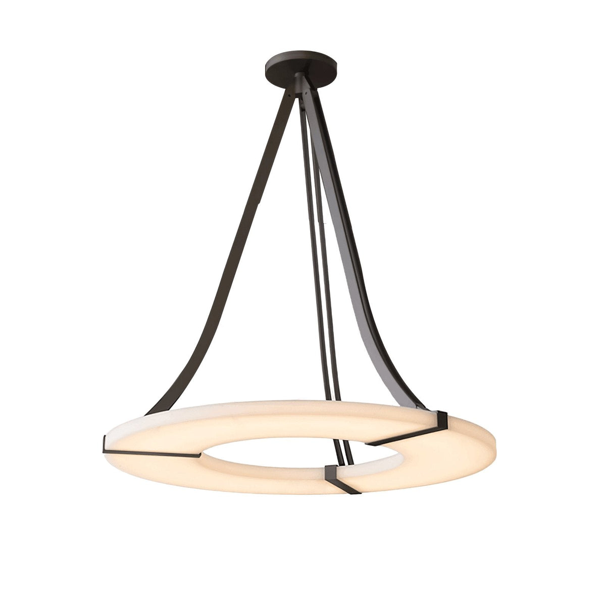 Alabaster Halo Pendant Light – Modern Minimalist LED Chandelier