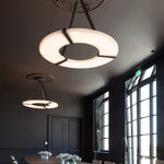 Alabaster Halo Pendant Light – Modern Minimalist LED Chandelier