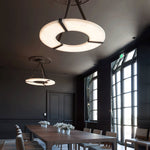 Alabaster Halo Pendant Light – Modern Minimalist LED Chandelier