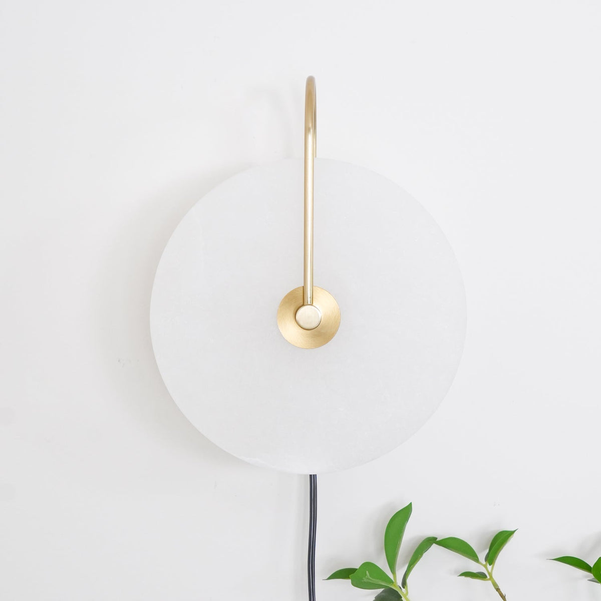 Alabaster Led Plug In Wall Lamp