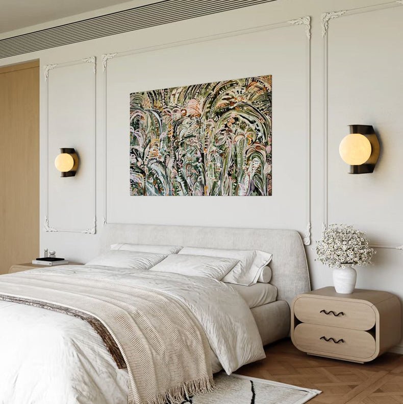 Alabaster Orb Wall Sconce in Aged Brass | Modern Luxury Lighting