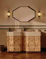 Alabaster Orb Wall Sconce in Aged Brass | Modern Luxury Lighting