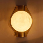 Alabaster Orb Wall Sconce in Aged Brass | Modern Luxury Lighting