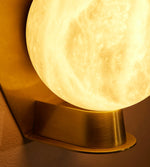 Alabaster Orb Wall Sconce in Aged Brass | Modern Luxury Lighting