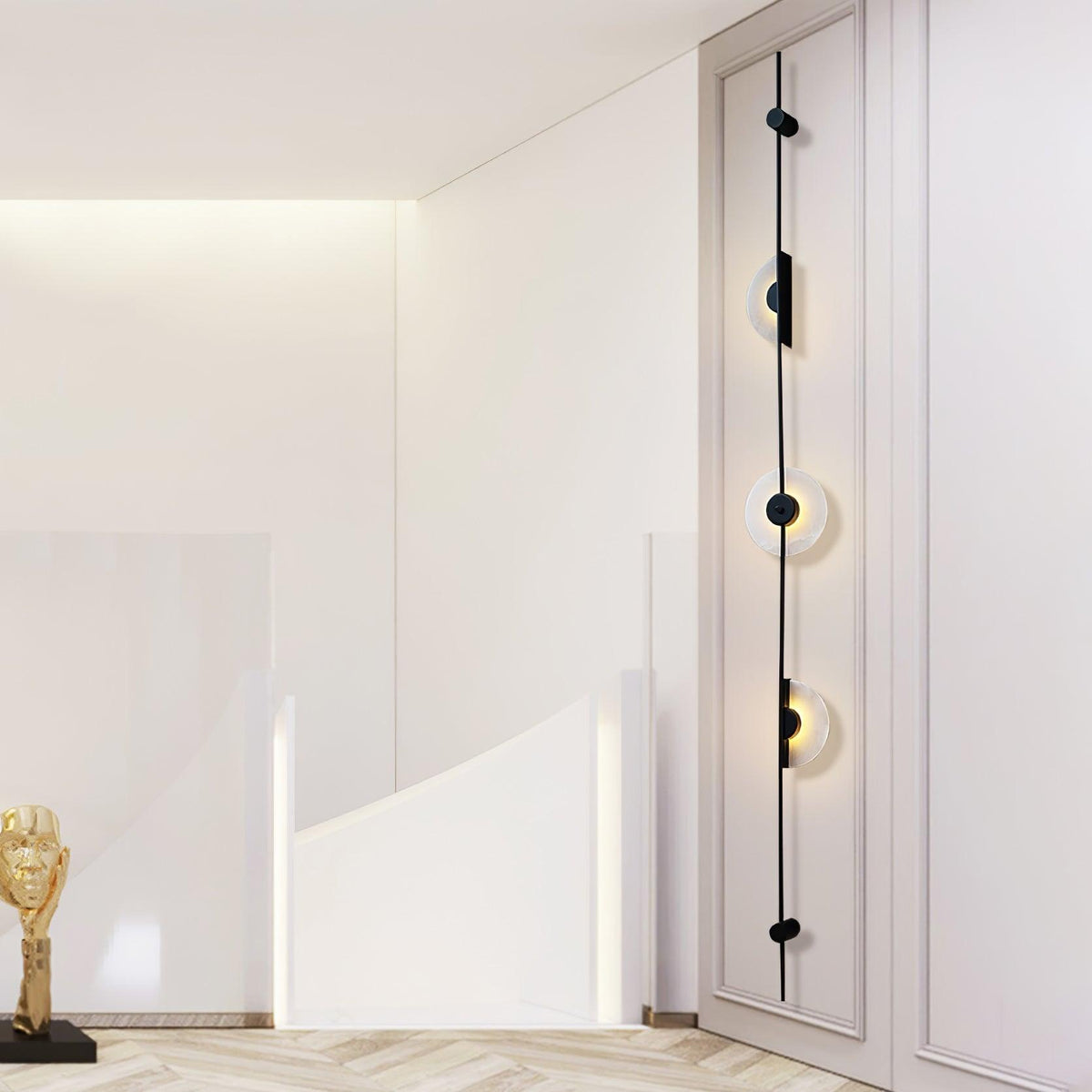 Alabaster Vertical Plug In Wall Sconce