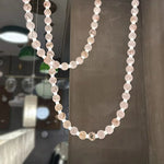 Alabaster Pearl Necklace Chandelier — Cascading Beaded LED Pendant Light