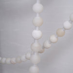 Alabaster Pearl Necklace Chandelier — Cascading Beaded LED Pendant Light