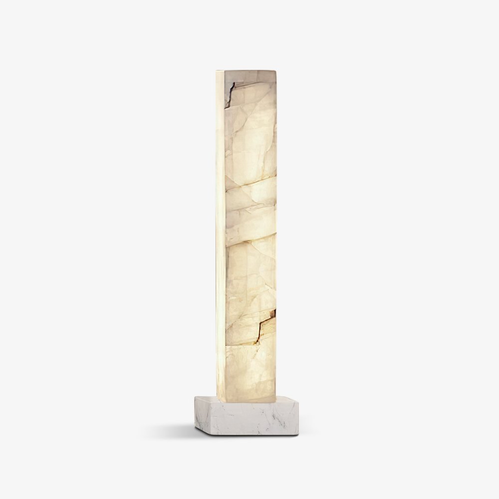 Alabaster Square Column Floor Lamp