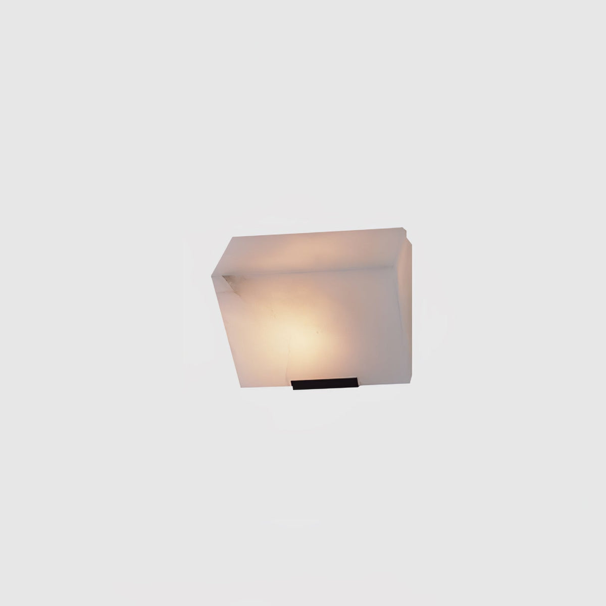 Alabaster Plug-In Wall Sconce with Integrated LED – Modern Staircase Lighting
