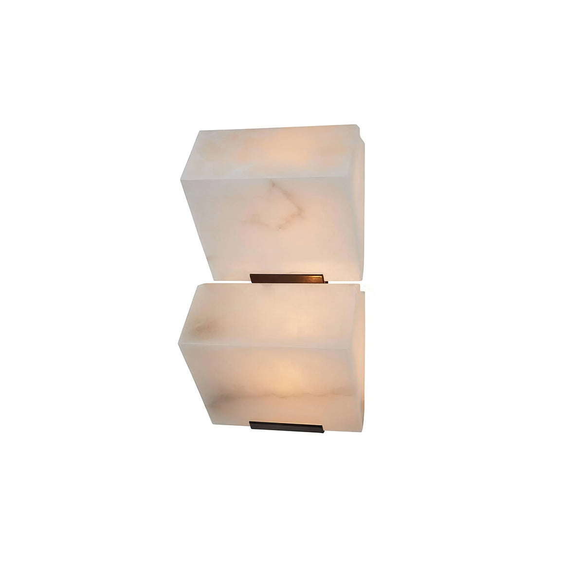 Alabaster Plug-In Wall Sconce with Integrated LED – Modern Staircase Lighting