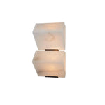 Alabaster Plug-In Wall Sconce with Integrated LED – Modern Staircase Lighting