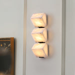 Alabaster Plug-In Wall Sconce with Integrated LED – Modern Staircase Lighting