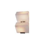 Alabaster Plug-In Wall Sconce with Integrated LED – Modern Staircase Lighting