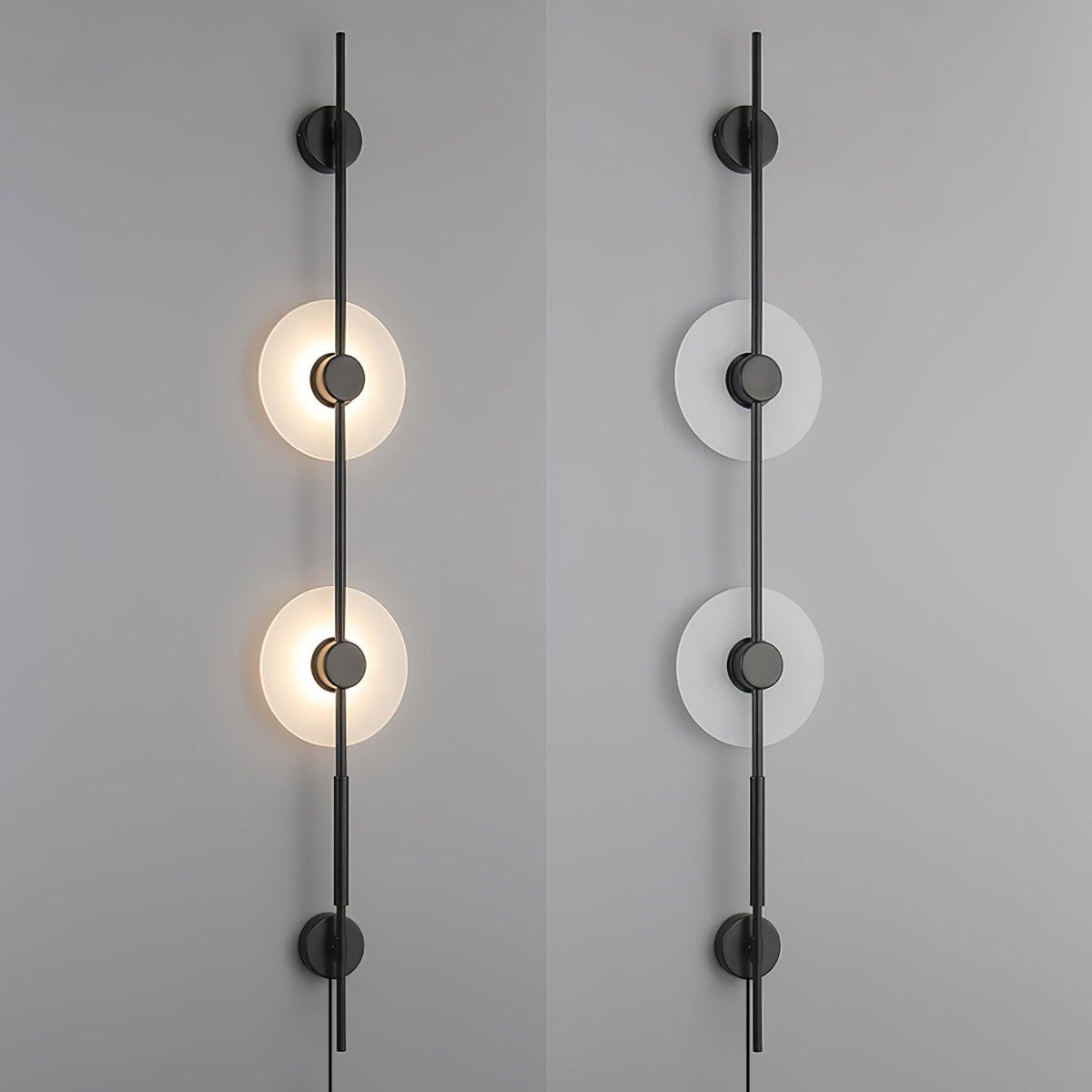 Alabaster Vertical Plug In Wall Sconce