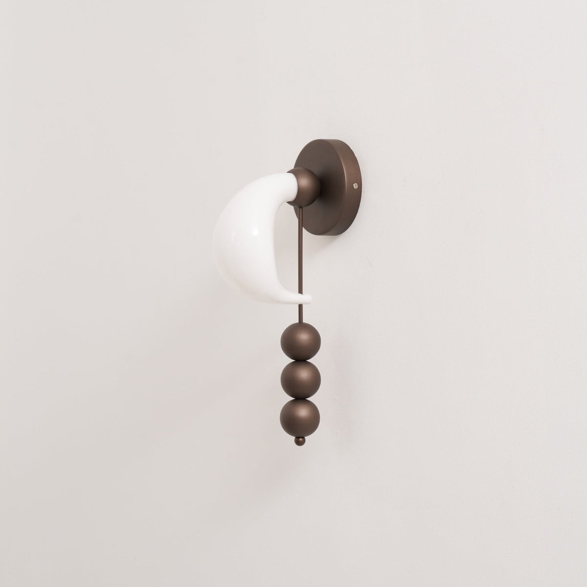 Alabris Sculptural LED Wall Sconce in Opal Glass and Metal