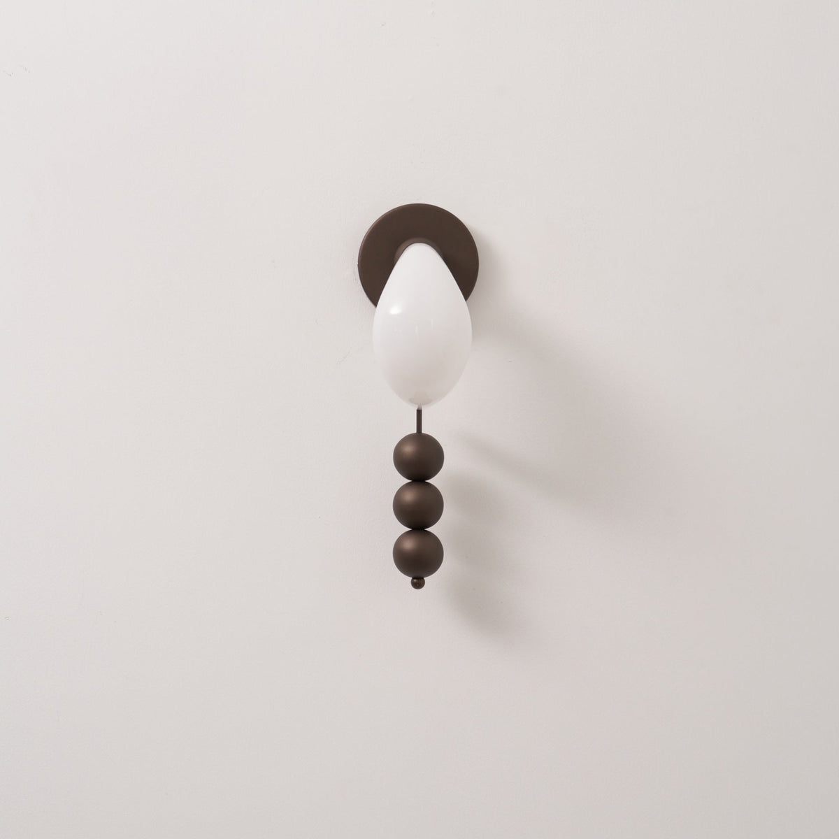Alabris Sculptural LED Wall Sconce in Opal Glass and Metal