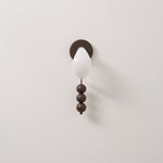 Alabris Sculptural LED Wall Sconce in Opal Glass and Metal