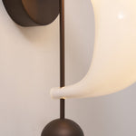 Alabris Sculptural LED Wall Sconce in Opal Glass and Metal