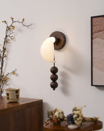 Alabris Sculptural LED Wall Sconce in Opal Glass and Metal