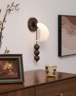 Alabris Sculptural LED Wall Sconce in Opal Glass and Metal