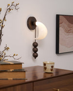 Alabris Sculptural LED Wall Sconce in Opal Glass and Metal
