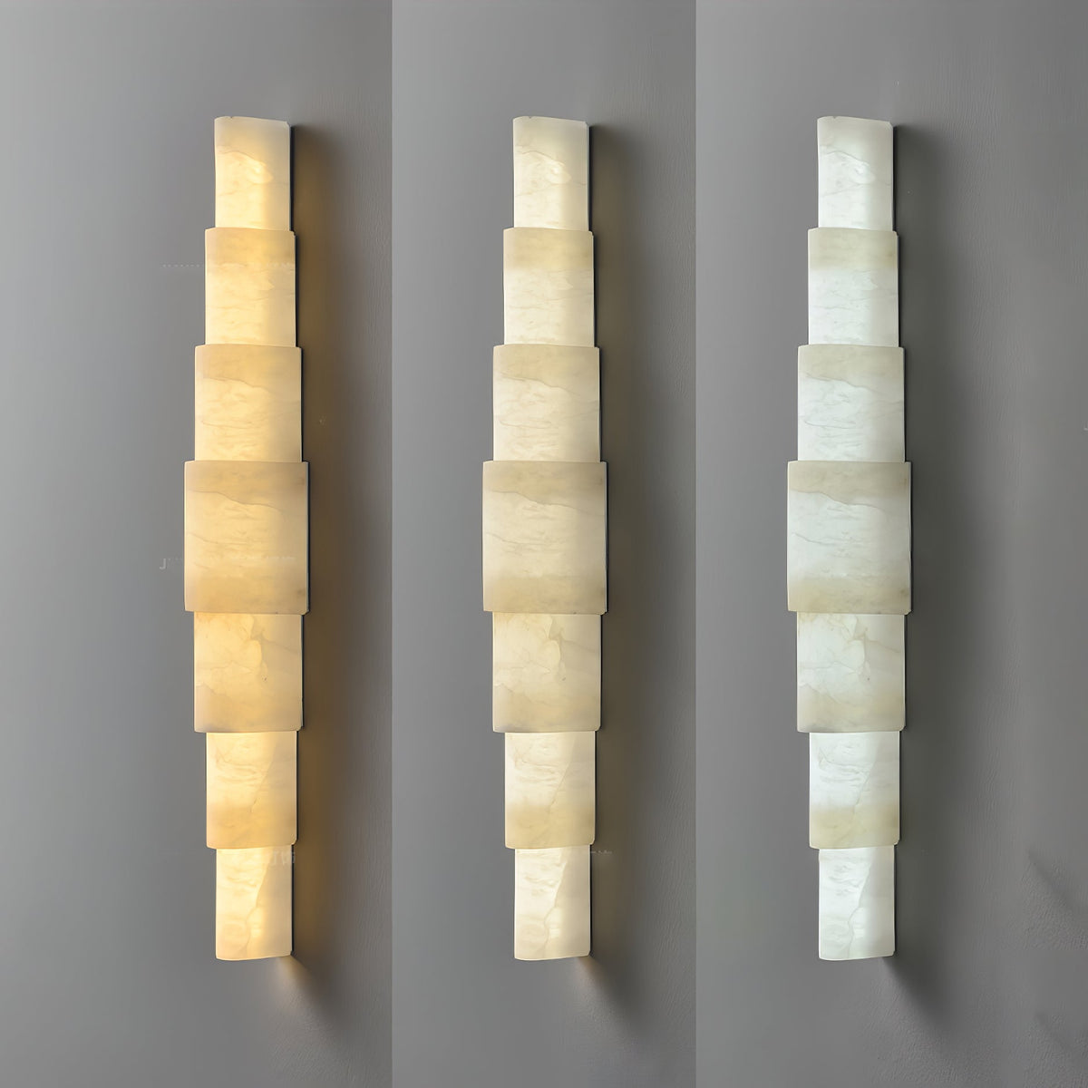 Alba Cascade Alabaster Wall Sconce – Modern LED Wall Light