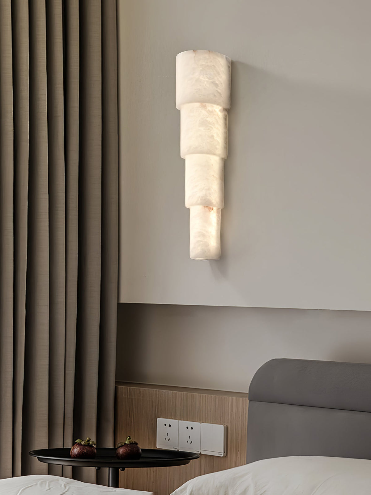 Alba Cascade Alabaster Wall Sconce – Modern LED Wall Light
