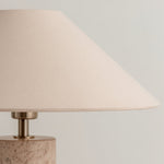 Alba Stone Table Lamp – Marble Base with Fabric Shade for Modern Interiors