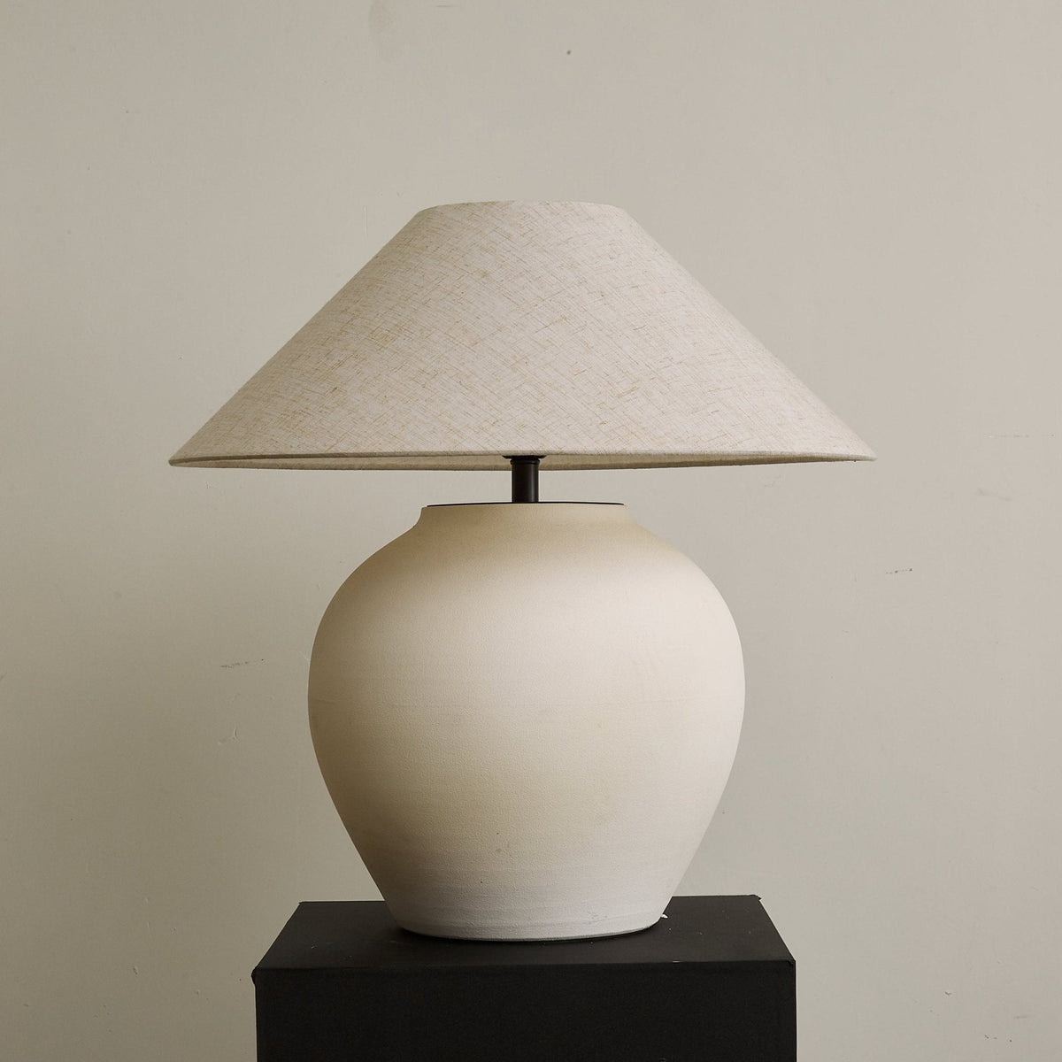 Albarella Ceramic Table Lamp with Fabric Shade for Bedroom & Living Room