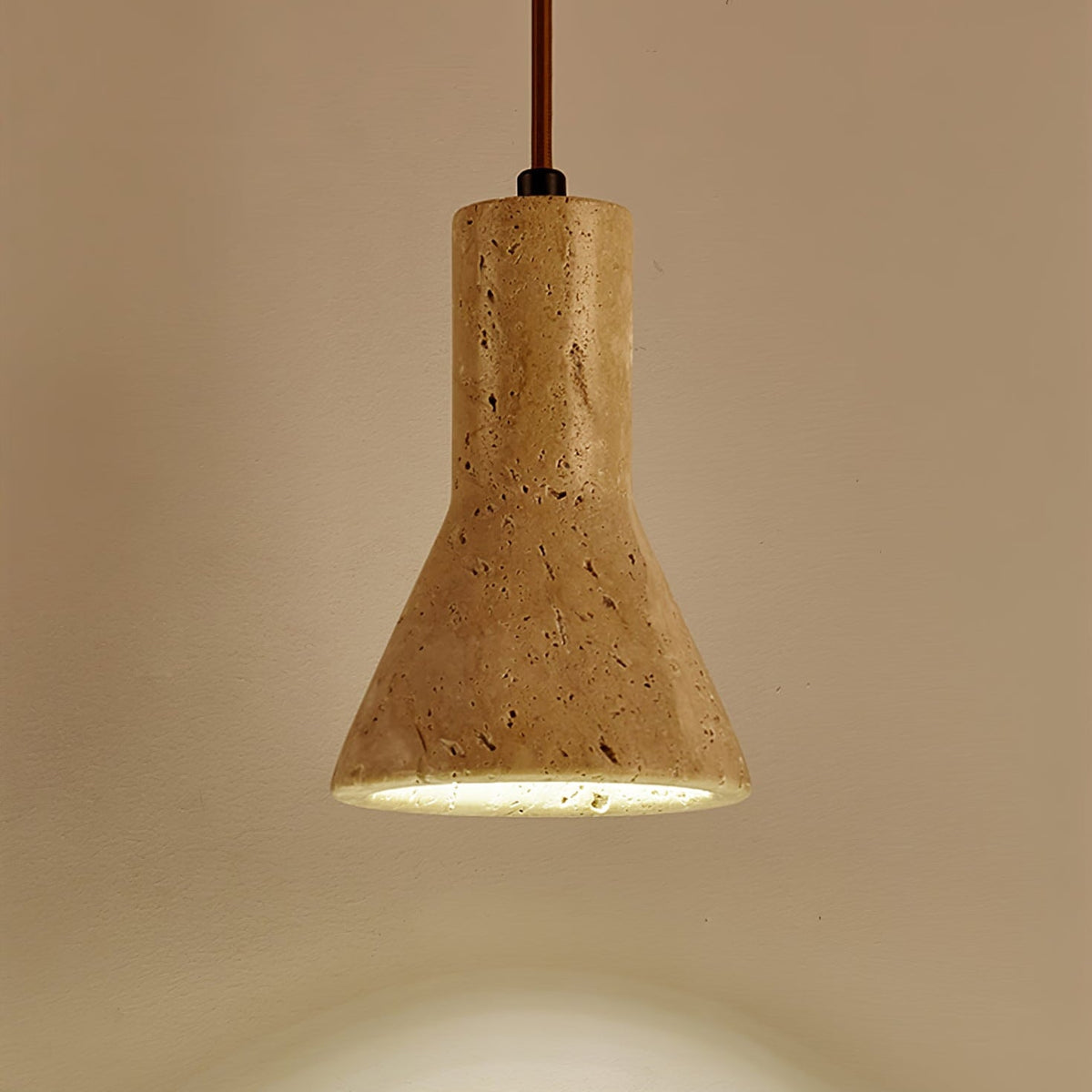 Alchemica Travertine Pendant Light – Sculptural Stone Lamp for Dining & Kitchen