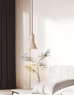 Alchemica Travertine Pendant Light – Sculptural Stone Lamp for Dining & Kitchen