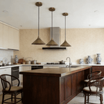 Alessia Cone Pendant Light in Antique Brass – Modern Minimalist Ceiling Lamp