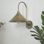 Alessia Cone Wall Sconce in Antique Brass for Modern Interiors
