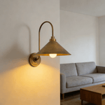 Alessia Cone Wall Sconce in Antique Brass for Modern Interiors