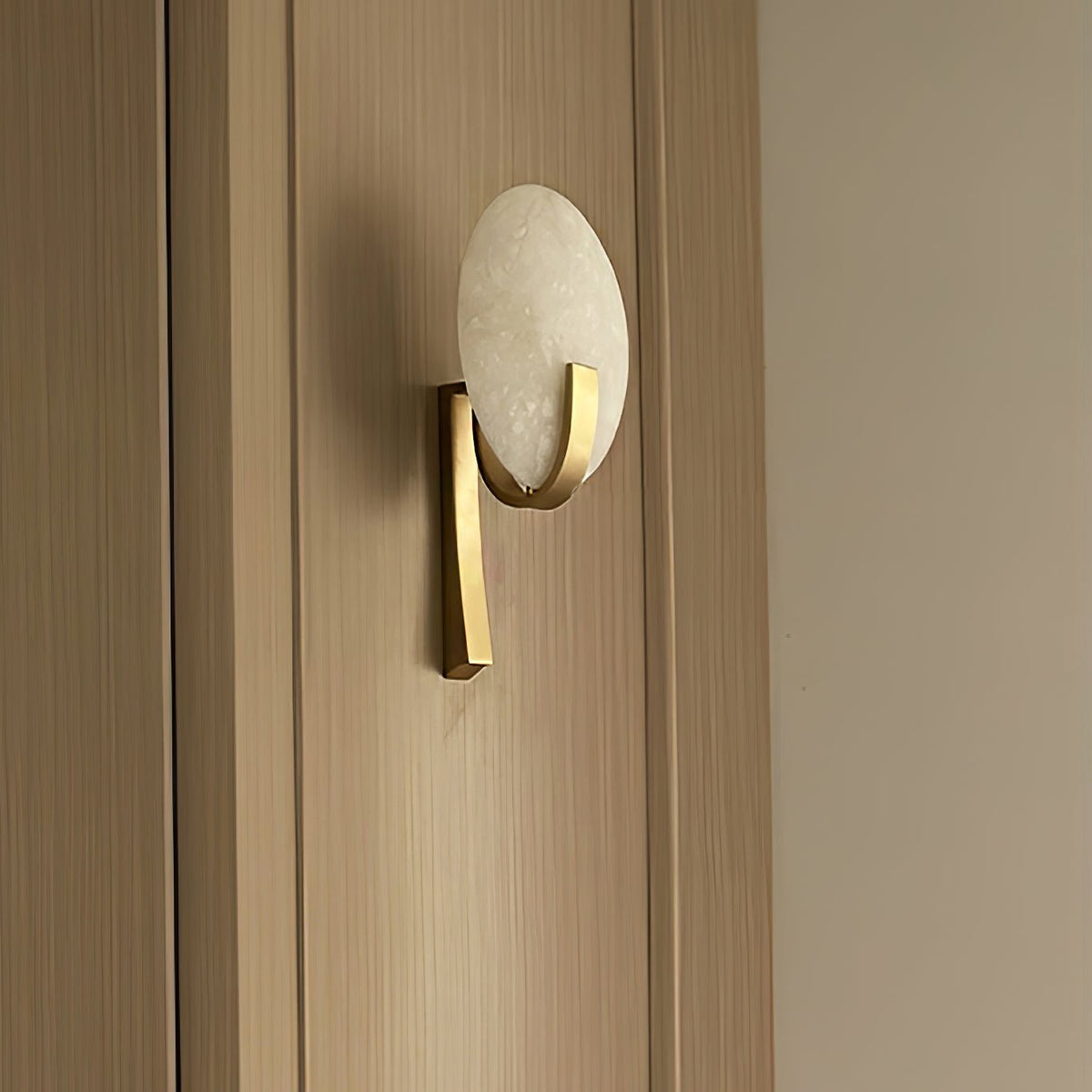 Alice Alabaster Plug In Wall Lamp