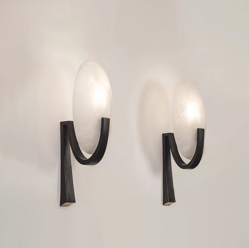 Alice Alabaster Plug In Wall Lamp