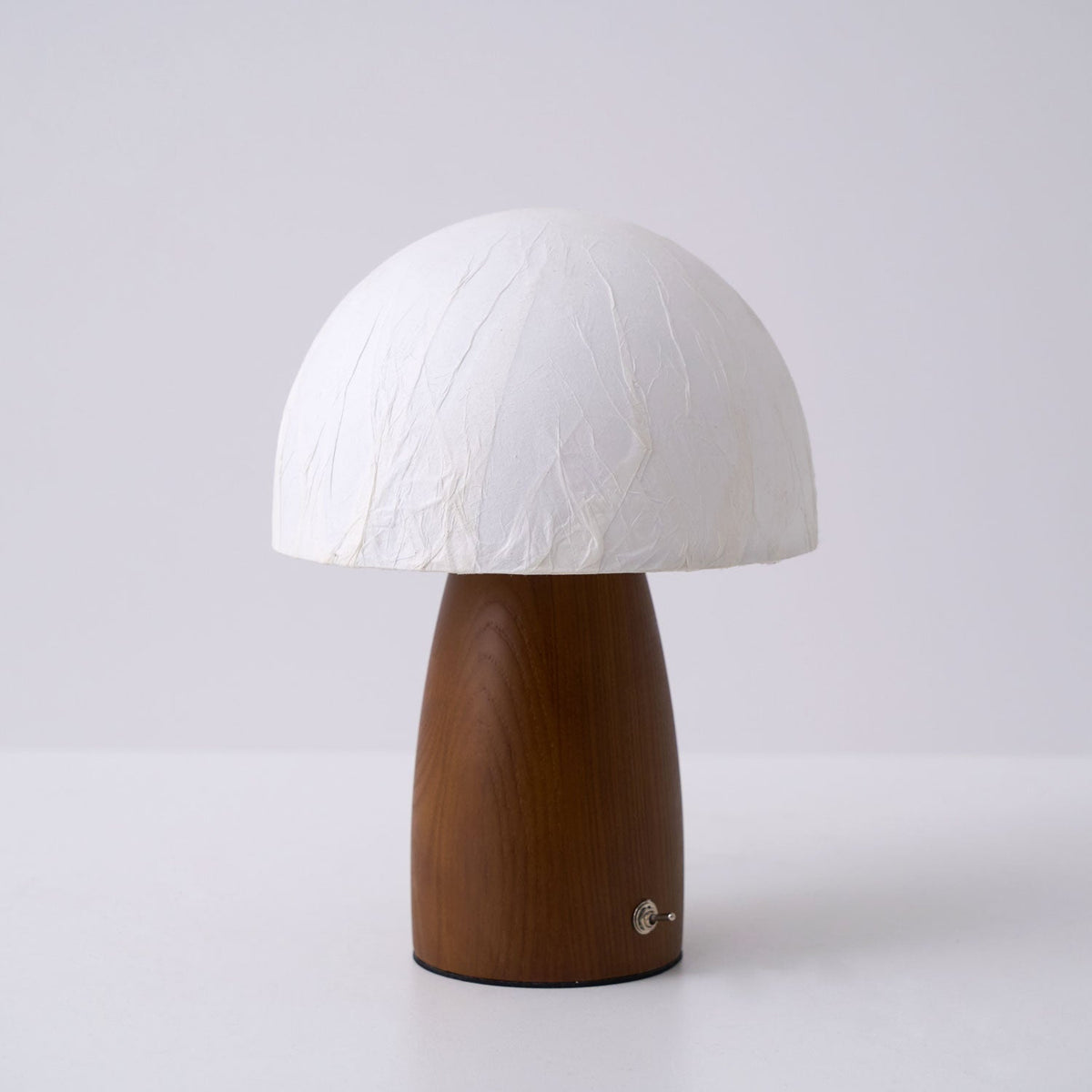 Myco Mushroom Table Lamp with Walnut Wood Base and LED
