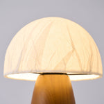 Myco Mushroom Table Lamp with Walnut Wood Base and LED