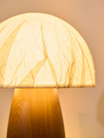 Myco Mushroom Table Lamp with Walnut Wood Base and LED