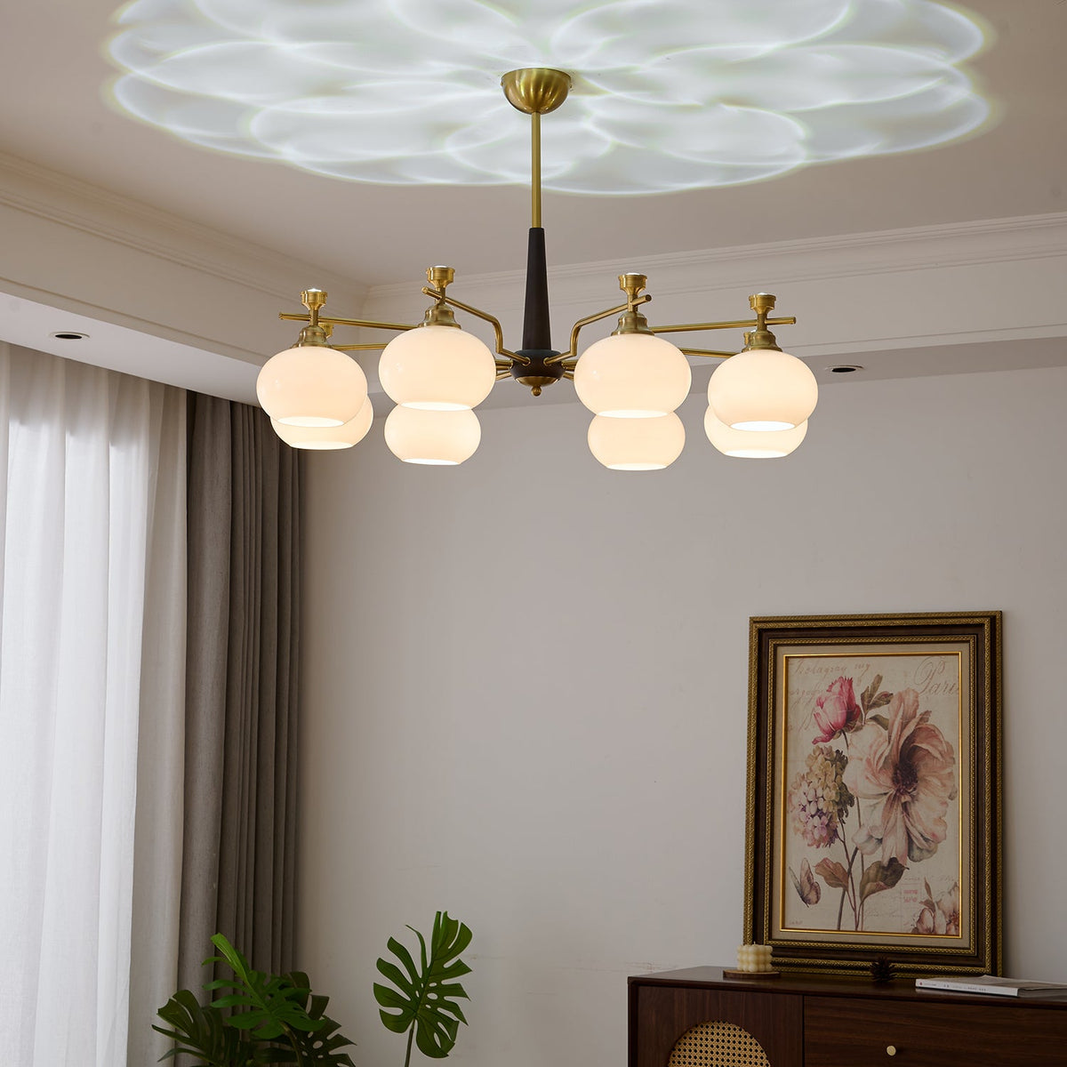 Alistair Sphere Chandelier — Modern Gold & Glass Pendant Light