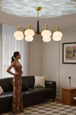 Alistair Sphere Chandelier — Modern Gold & Glass Pendant Light