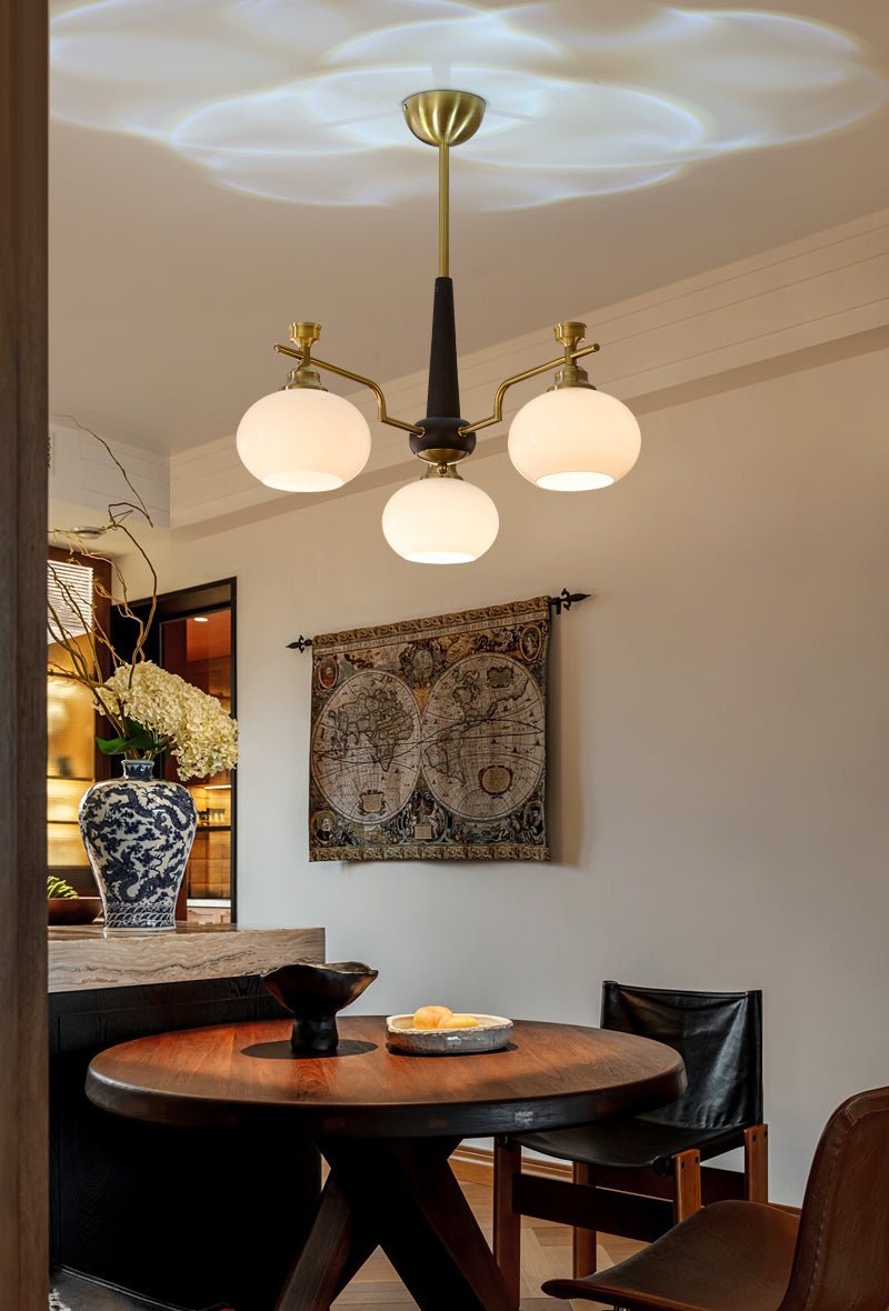 Alistair Sphere Chandelier — Modern Gold & Glass Pendant Light