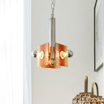 Alohi Modern Orange Glass Pendant Light with Chrome Finish