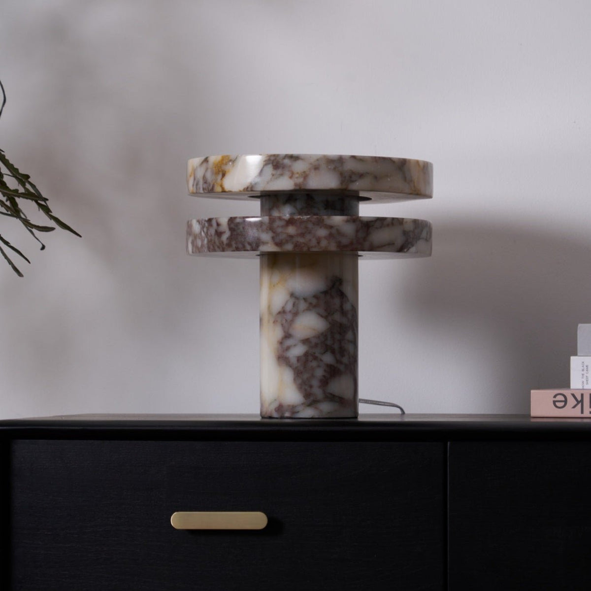 Halo Marble Table Lamp – Sculptural LED Accent Light in Natural Stone