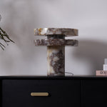 Halo Marble Table Lamp – Sculptural LED Accent Light in Natural Stone