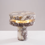 Halo Marble Table Lamp – Sculptural LED Accent Light in Natural Stone