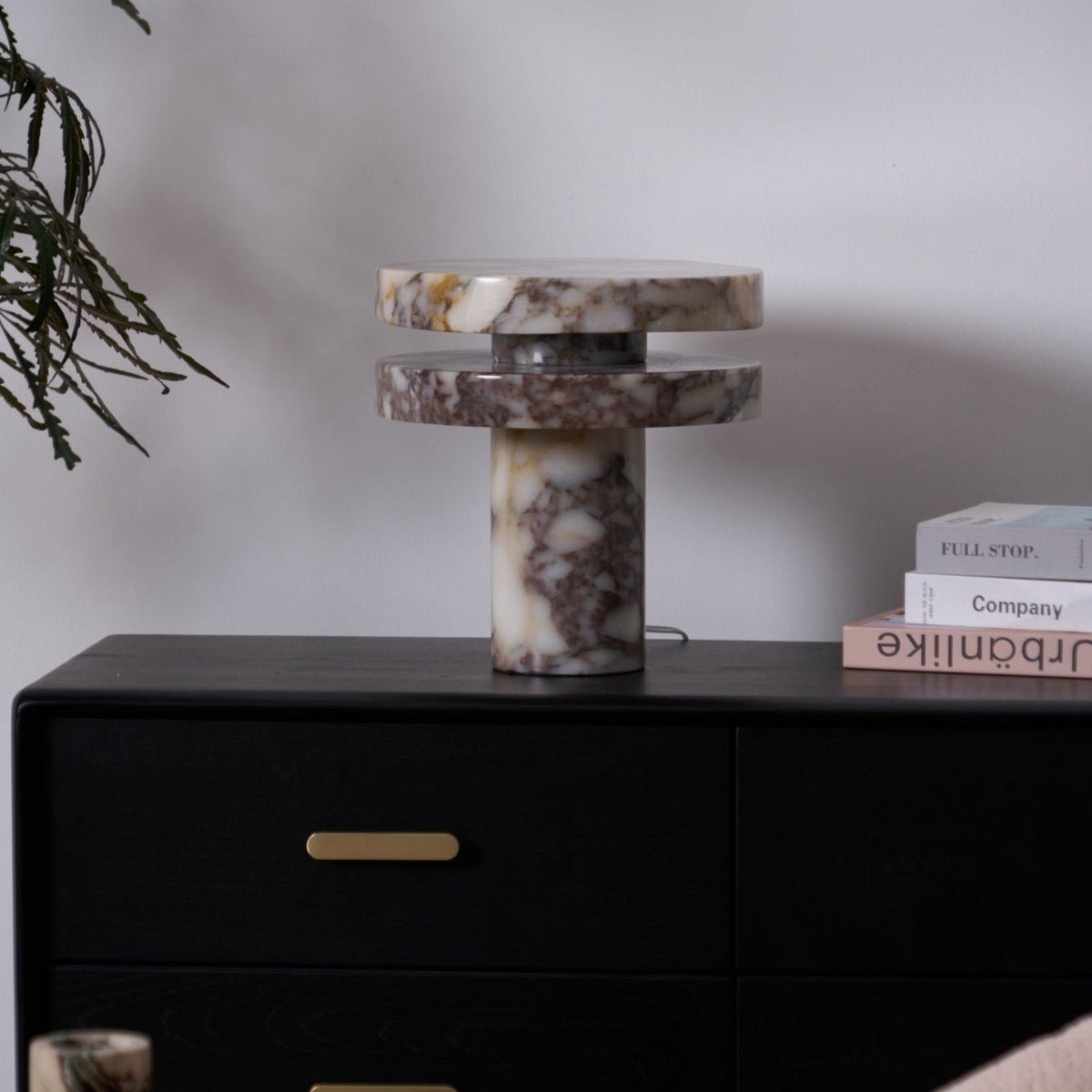 Halo Marble Table Lamp – Sculptural LED Accent Light in Natural Stone